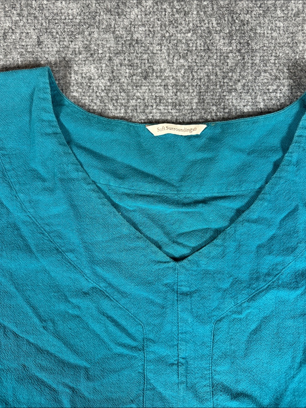 Soft Surroundings Blue Ombré Kaftan Maxi Dress Women’s Size XL 100% Cotton